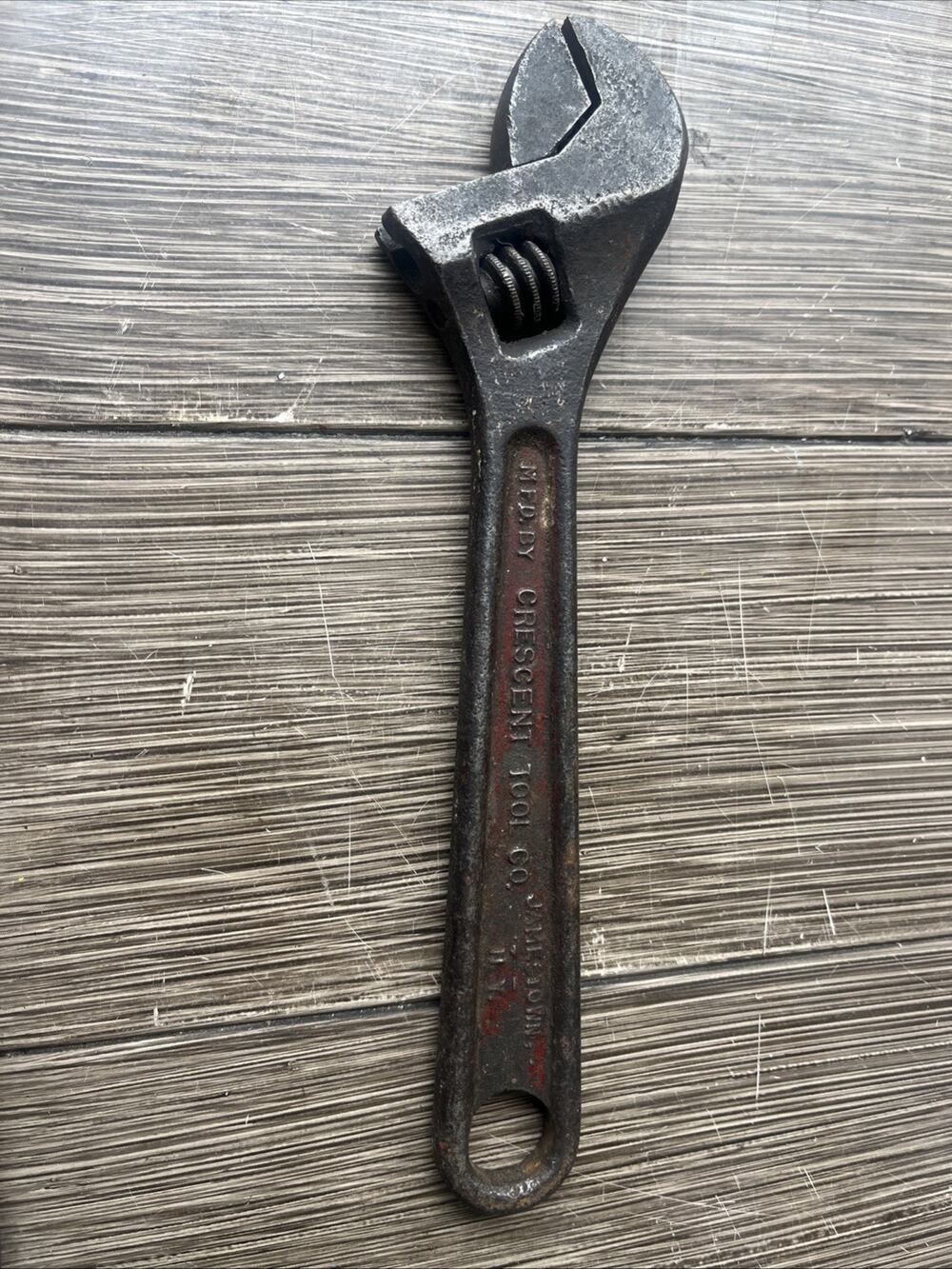 MFD BY Crescent 8” Drop Forged Steel Jamestown-NY USA adjustable wrench Vintage